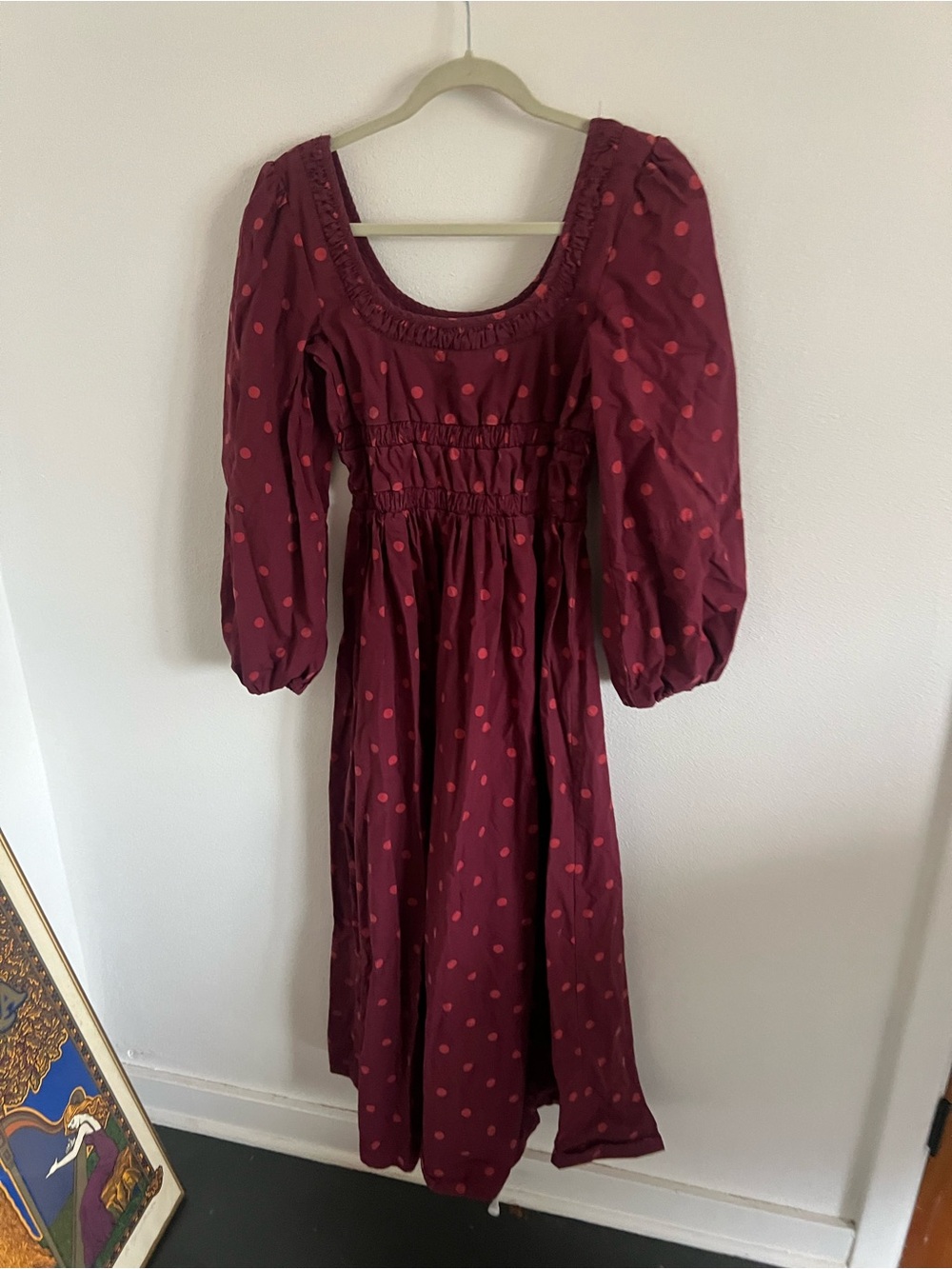 Damson Madder Dakota Bow Midi Dress, size UK 8 or US 4 - Picture 6 of 9